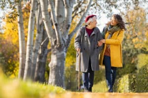 Senior care can help seniors stay active and get outside more.